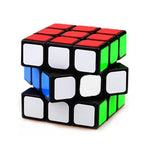 Bright and colorful 3x3x3 puzzle cube, ready for solving.