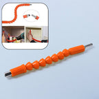 Electric screwdriver alongside its portable storage case on workbench