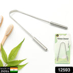 MintGuard steel tongue cleaner for effective oral hygiene.