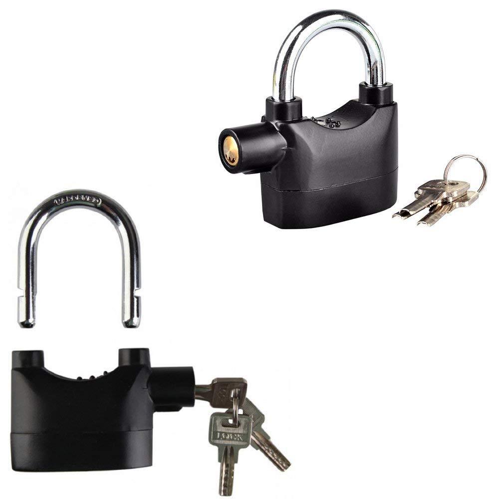 Anti theft pad lock with smart alarm and zinc alloy body