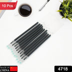 Close-up of a single universal black ball pen ink refill.