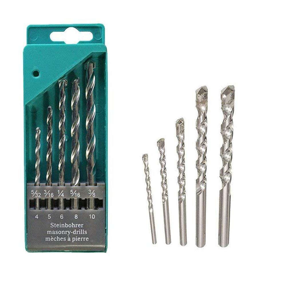A 5-piece multicolor metal drill bit set showcasing sharpened carbide tips for efficient drilling.