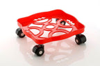 Image showing the approximate dimensions of the square plastic gas cylinder trolley.