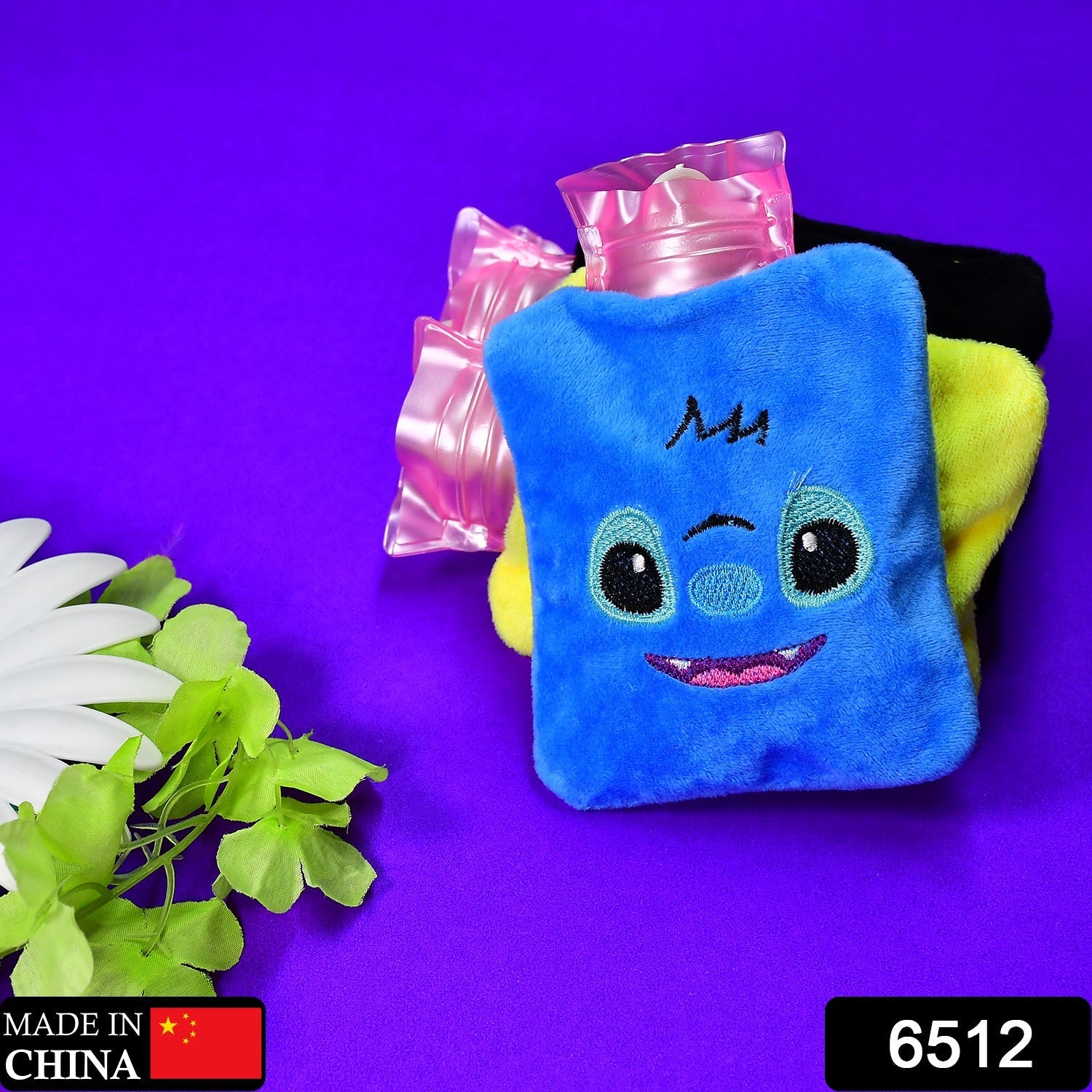Front view of the mini hot water bag, showing its compact size and design.