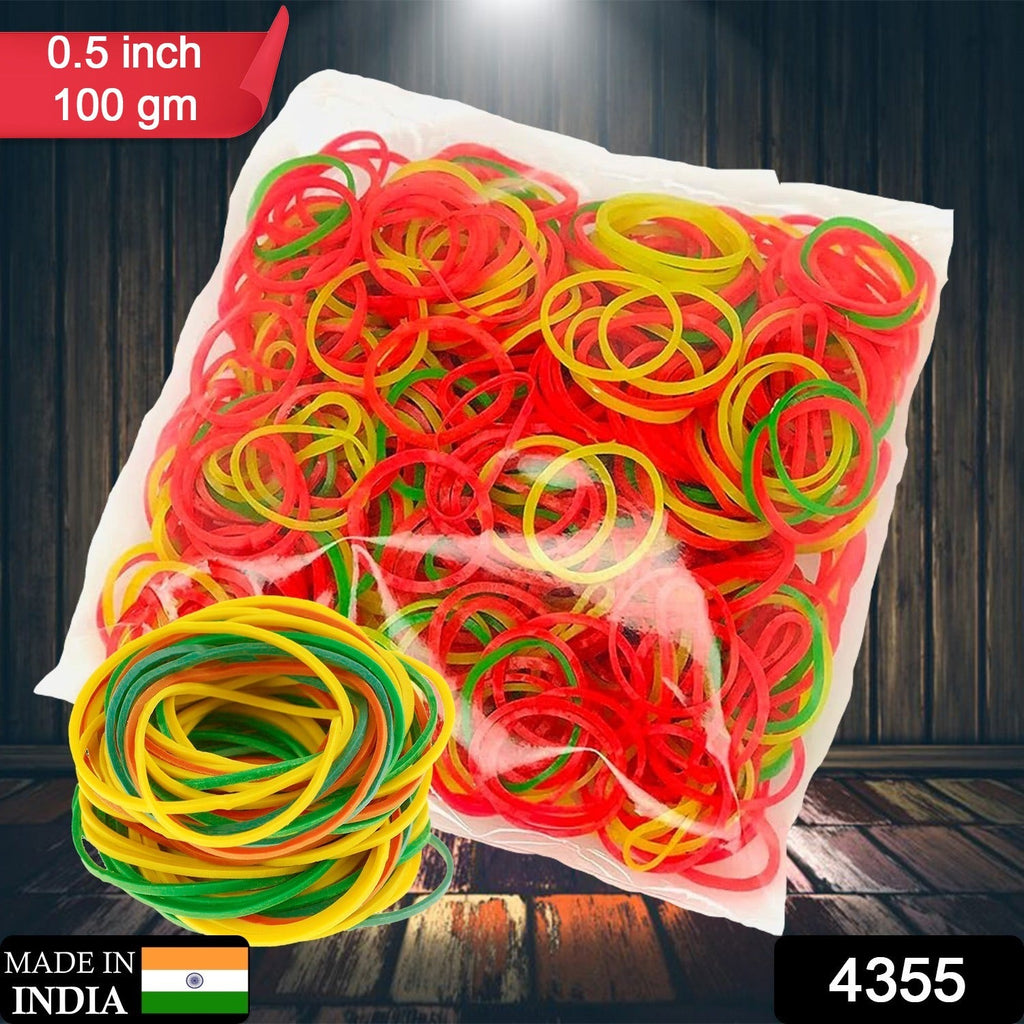 Close-up view of vibrant multicolor elastic bands, showcasing their texture and varied hues.