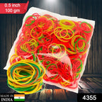 Close-up view of vibrant multicolor elastic bands, showcasing their texture and varied hues.