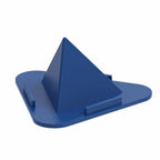 Pyramid Mobile Stand securely holding a phone horizontally for video viewing.