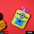 Cute Minions hot water bag displayed, ideal for soothing neck and shoulder pain.