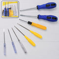 Compact 8-in-1 multi screwdriver set with various interchangeable heads