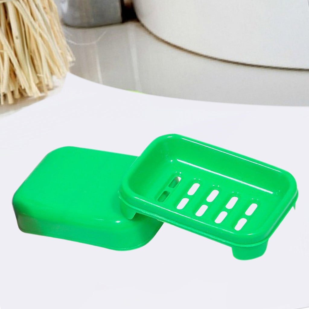 Top-down shot of the compact covered soap case, ideal for daily use.