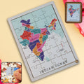 Colorful wooden India map puzzle, an engaging educational toy for kids.