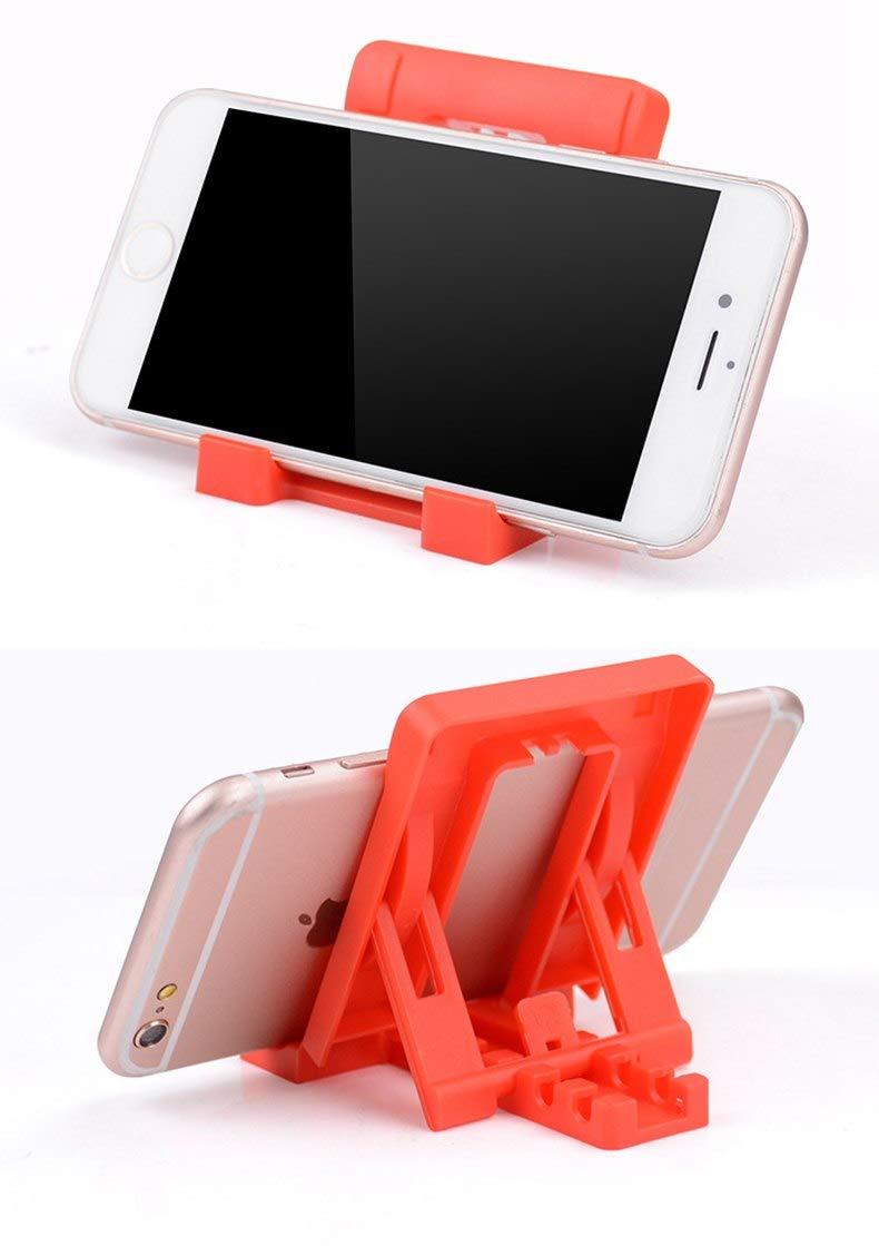 Sleek black foldable mobile stand displayed from the front.