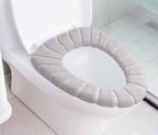 Close-up view highlighting the soft, plush texture of the Toilet Seat Cover material.