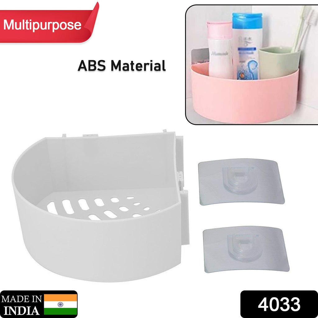 Mist & Relax plastic corner shelf with easy stick-on installation.