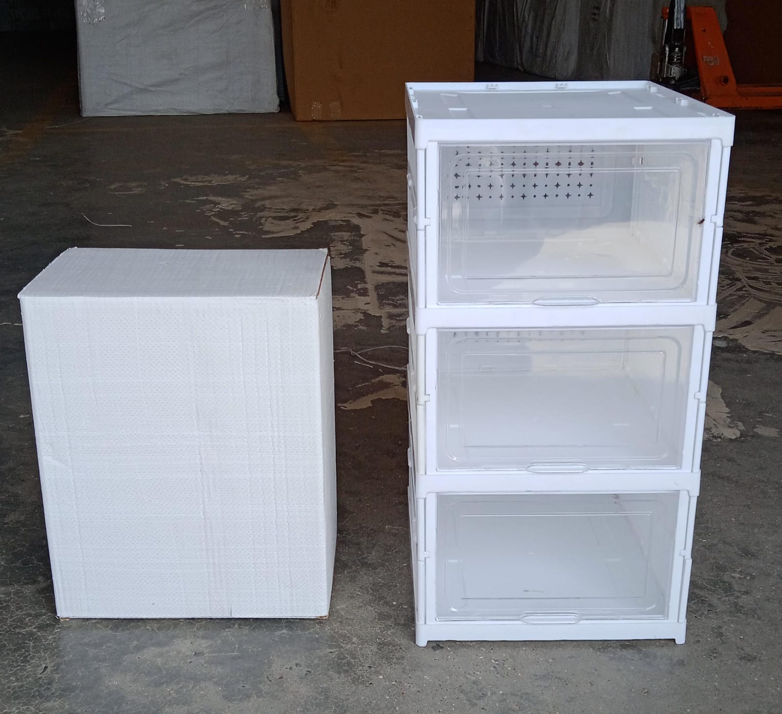 Organivo stackable storage rack, ideal for any room in your home.