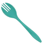 Pack of 10 versatile plastic forks for home and parties.