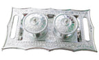 Elegant Mukhwas Dani Tray with a lid, showcasing its decorative multi-storage design.