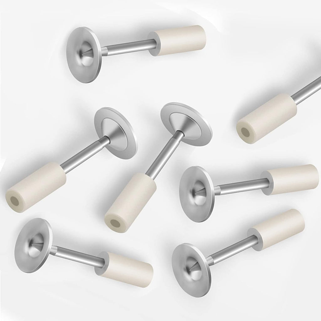 Steel nail gun nails securely fastening material to a concrete wall