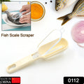 Ergonomic fish cleaning tool showing brush and scale grater features.