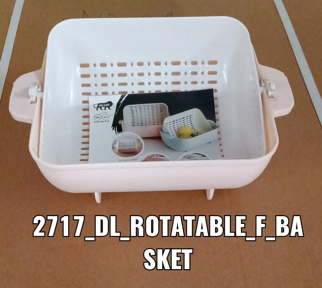 Detailed view of the plastic rotatable strainer's durable construction.