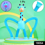 Colorful telescopic fidget toy stretching, demonstrating flexibility.