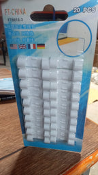 A close-up view of the round sticky cable clips, highlighting their strong adhesive.