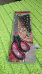Packaging of the 2-piece set of Quickslice pizza cutter scissors.