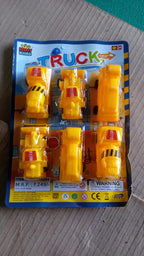 The retail packaging for the 6 Pcs Kids Engineering Construction Vehicle Toy Set.
