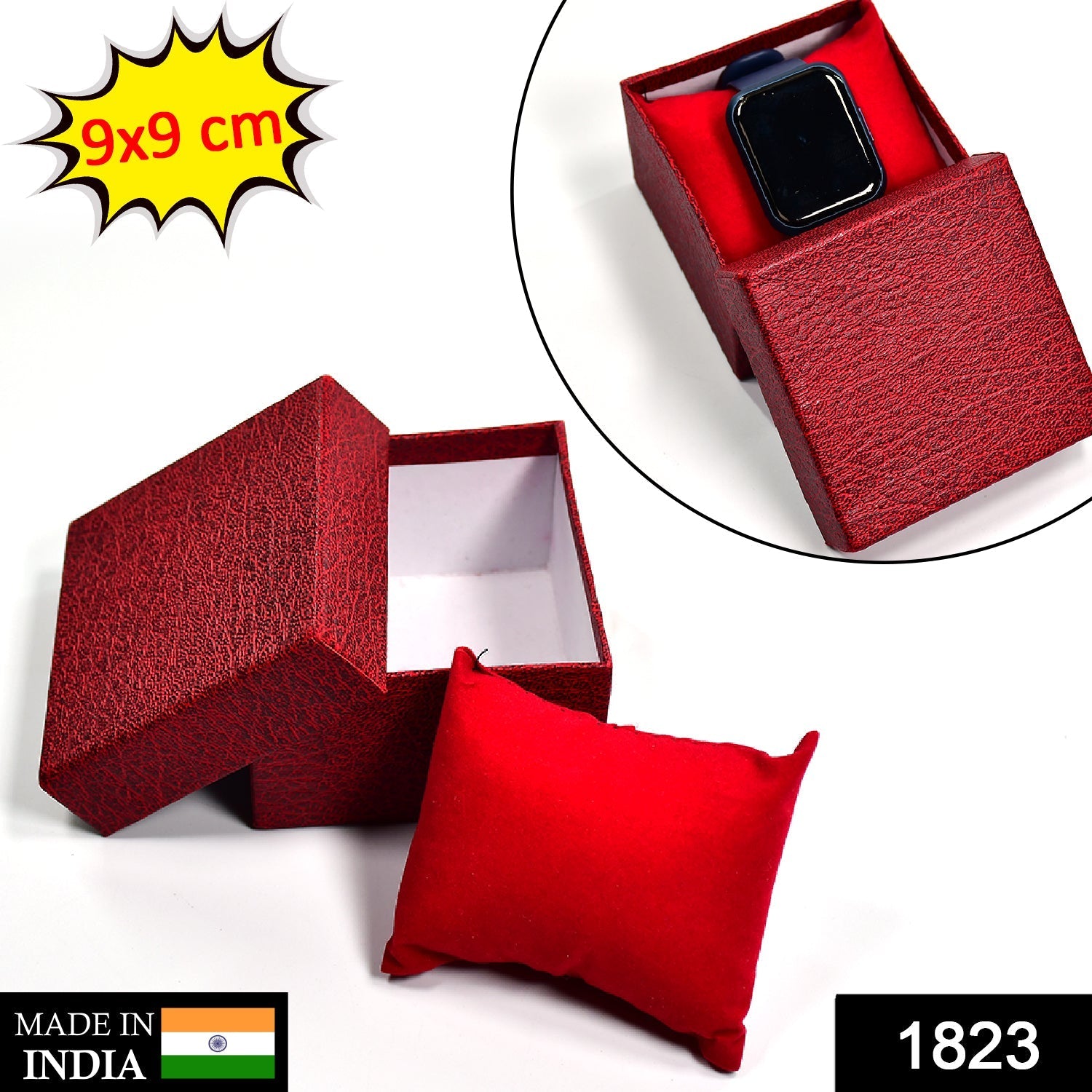 Top-down view of the sturdy Single Watch Box, ideal for safe storage.
