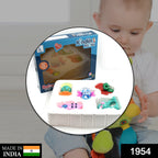 Vibrant baby rattle with engaging design for infant playtime and sensory development.