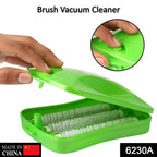 Top-down view of the multi-roller carpet brush with durable nylon bristles.