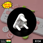 Close-up of a single baby socket cover, showing its smooth design for effective baby proofing.