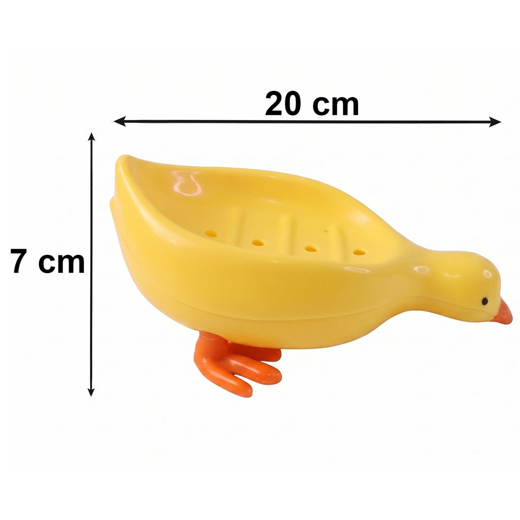 Waterproof duck-shaped soap holder box for kids bathroom