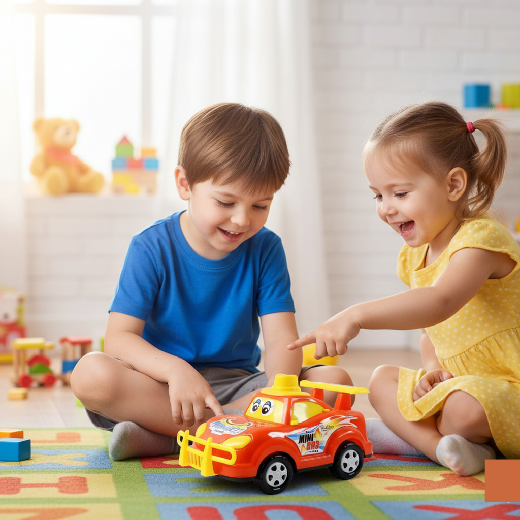 Funwoods friction-powered push and go racing car