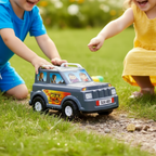 Colorful SUV toy car for kids with realistic design and movable wheels