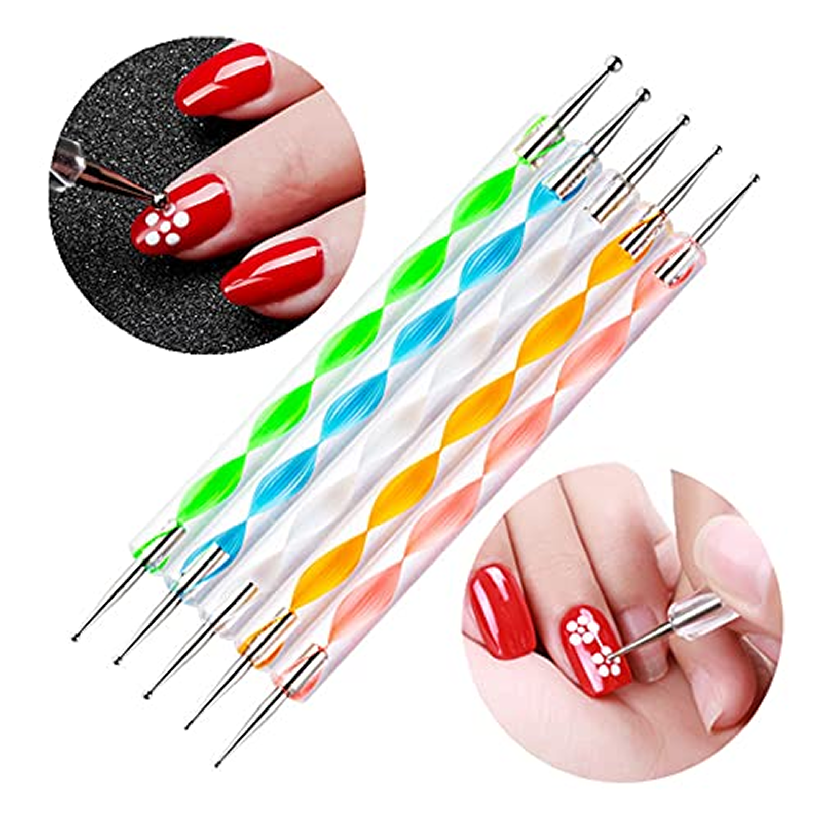 Packaging of Velvet Rope Nail Art Pen Set, 5-piece kit.