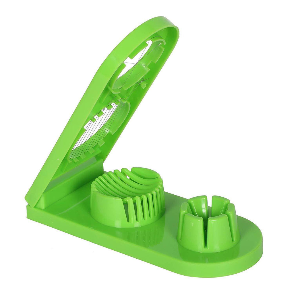 Close-up of the durable stainless steel wires on the Quickslice egg slicer.