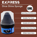 Foam applicator tip of shoe polish sponge for even polish application