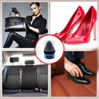 Travel kit featuring compact instant shoe shine sponge for on-the-go use