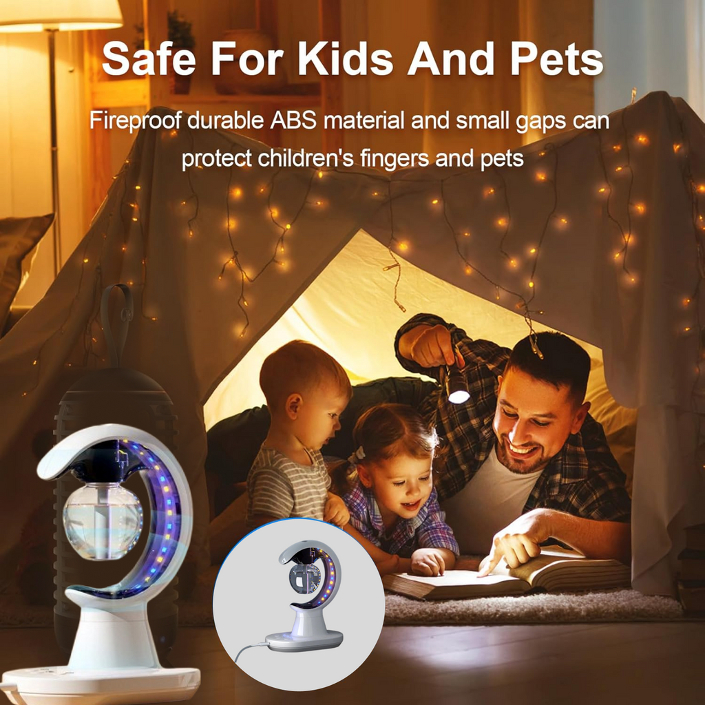 The portable humidifier lamp powered conveniently via a USB connection.