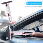 180° rotating head of the silicone wiper for reaching tough corners and curved glass.