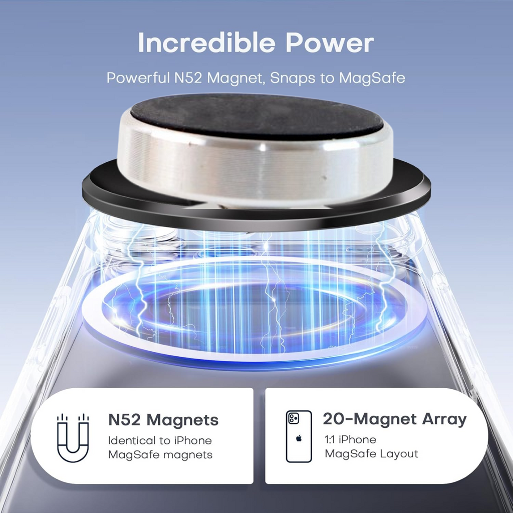 Close-up of magnetic phone holder stand with universal fit for smartphones