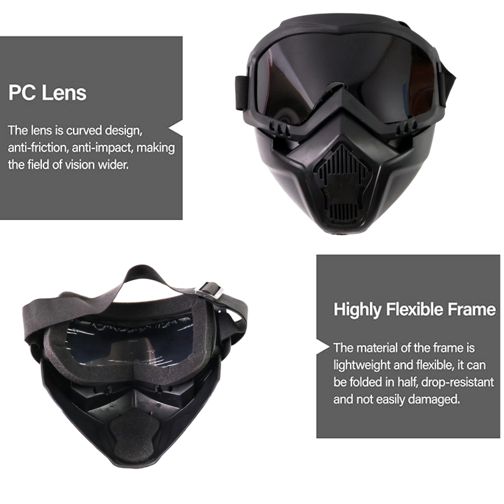 Side ventilation holes on the goggles mask to enhance airflow and prevent fogging.
