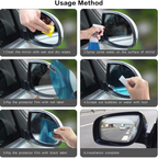 Packaged anti-fog anti-scratch rearview mirror film for vehicle mirrors