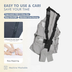 Close-up detail of the ergonomic baby carrier's breathable 3D honeycomb fabric.
