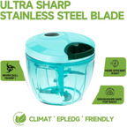 Ergonomic handle and anti-slip base ensuring safe and comfortable use of the chopper.
