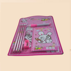 Kids' Stationery Kit featuring a diary, pencils, and an eraser.