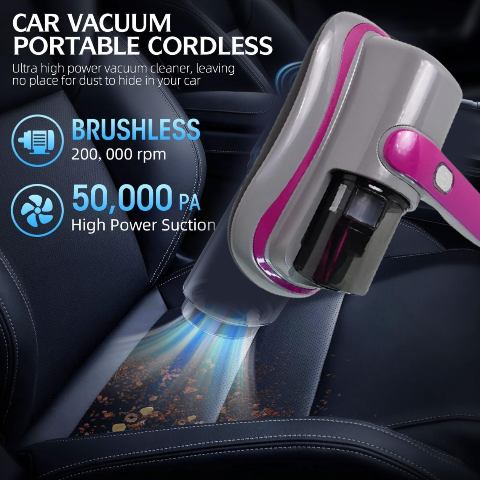 Washable thick mesh filter of the portable vacuum cleaner.
