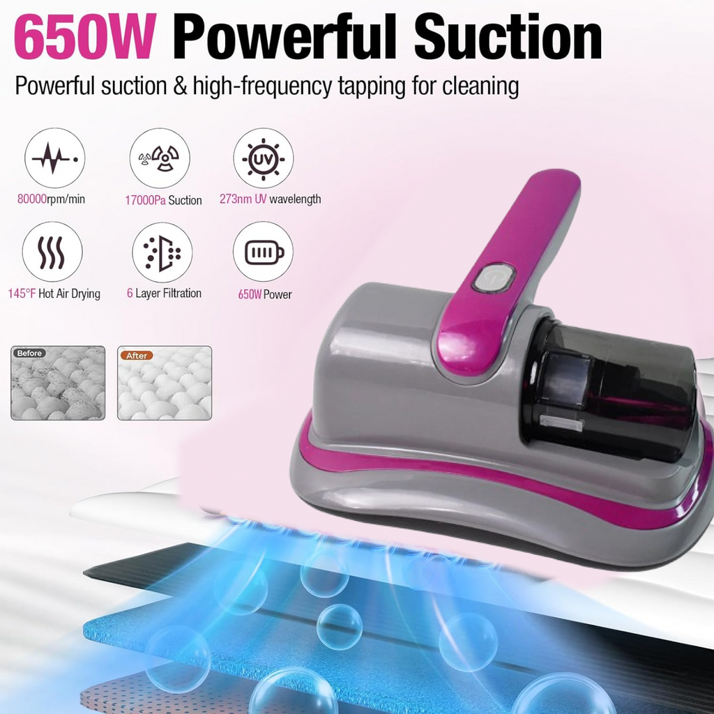 Powerful motor of the cordless handheld vacuum cleaner.