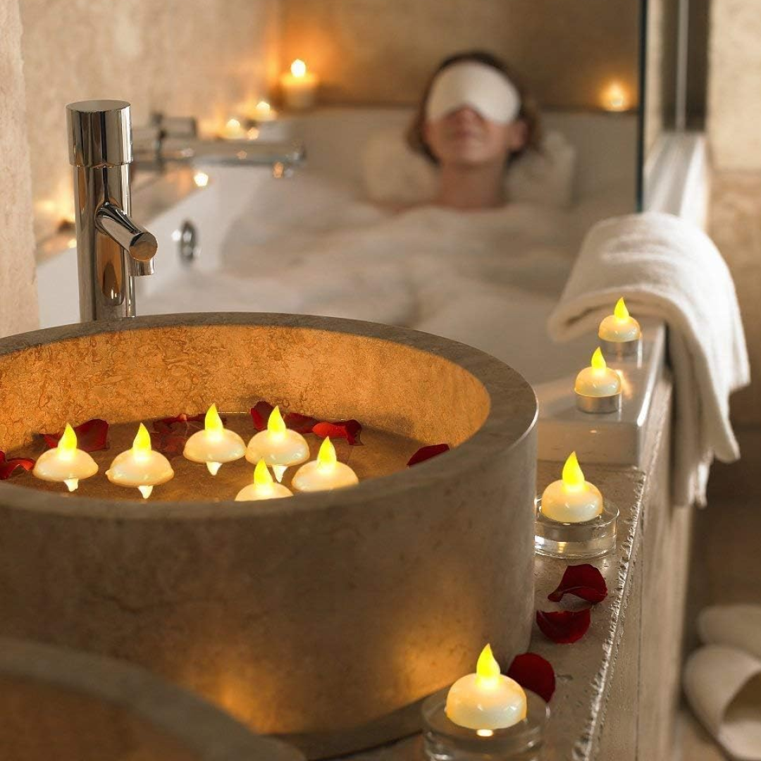 LED floating candles for water-based decor